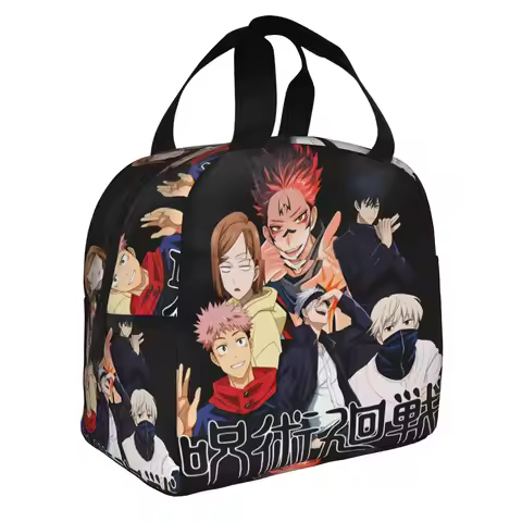 Jujutsu Kaisen Toge Inumaki Satoru Gojo Insulated Lunch Tote Bag for Women Ryomen Sukuna Portable Th