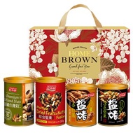 【免運】紅布朗 花饗典雅堅果禮盒(4罐/組) 母親節/端午節送禮