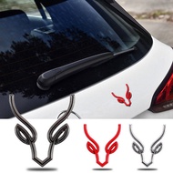 【Ready Stock】 Yi Lu Ping An Car Logo Personality 3D Stereo Car Stickers Antlers Creative Deer Head M