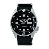 [Watchspree] [JDM] Seiko 5 Sports (Japan Made) Automatic Black Canvas Strap Watch SBSA021 SBSA021J