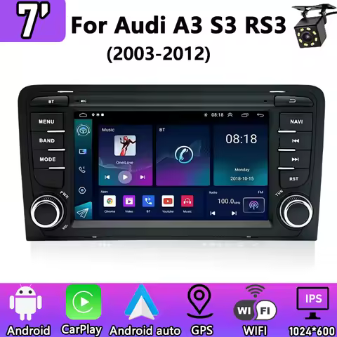 For Audi A3 8P 2003-2011 S3 RS3 Sportback Multimedia GPS Autoradio Player Wireless Carplay Android A