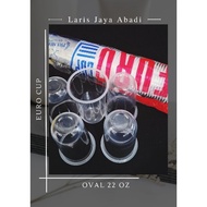 Wholesale Euro Plastic Cup 22Oz Oval Cup contains 50 pcs