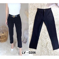 BW079 BOYFRIEND POCKET JEANS BLACK