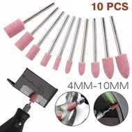 10PCS/Set Ceramic Stone Polishing Grinding Rotary Die Grinder Drill Bit Tools
