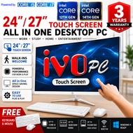 🔥IVOpc🔥Touch Screen 12th & 14th Gen Intel i5 i7 All in one Desktop PC  all in one pc computer