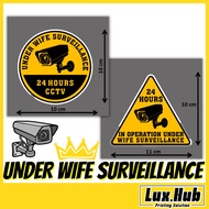 CCTV Sticker for Vehicles | Sticker Motor Kereta | Under Wife Surveillance Stiker Kereta Motor