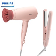 Philips BHP398 Mini Hair Dryer & Styler Set 2-in-1 (Curl + Straight) Flower Design 220V Original PH 