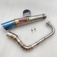 1Set Daeng sai4 open spec exhaust pipe for Click 125i 150i Mio sporty Mio soul i Mio soul carb Mio s