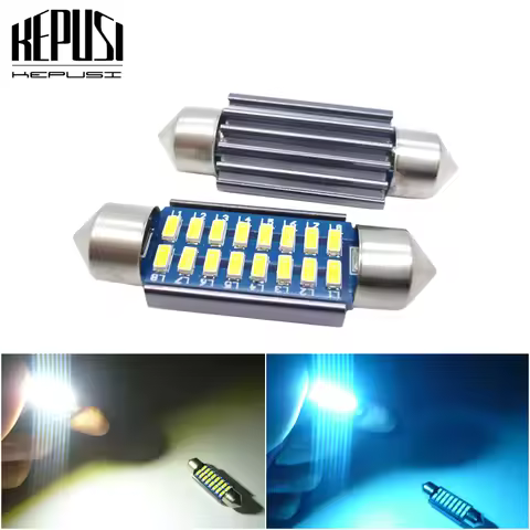 2x Led Festoon 28mm 31mm 36mm 39mm 41mm SV8,5 C10W C5W Led 3014 SMD 12V Lamp Lighting Car Dome Bulb 