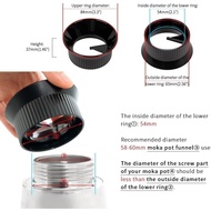 watchget Moka Pot Dosing Funnel, Espresso Coffee Dosing Funnel Plastic Moka  Pot  Dosing  Ring  54mm