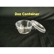 2oz Round Container (100pcs±) EC E622C / Disposable Plastic Food Container / 50ml / Bekas Sos