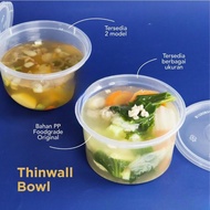 Thinwall Bulat Mika Plastik Bowl Mangkuk Mika Food Container 300ml