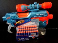 二手 NERF Elite 2.0 Phoenix CS-6 電動玩具槍+30發海棉子彈 槍已包括電池 即買即玩（全部售$180）
