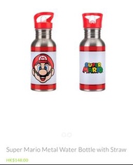 Super Mario Metal Water Bottle with Straw 水樽