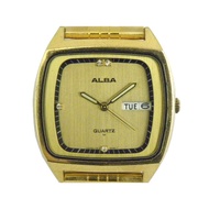 [professional Model] Quartz Watch [alba 041162] Yabai Barrel Type Luxury Gold Fashion Watch