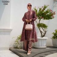 New Brand NMR Setelan Celana Kulot Tunik Armn Silk Vol 1978-2 Terima