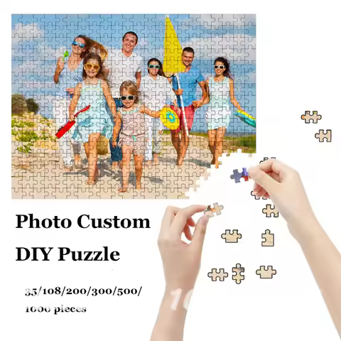 Custom Wooden/paper Puzzles Unique Gifts Personalized Photo DIY Jigsaw Puzzlefor Adult Children Hand