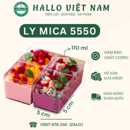 Set 50 ly vuông LC5550 đựng bánh lạnh đựng mousse tiramisu panna cotta trang trí tiệc - Ly 125ml