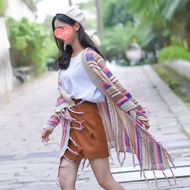 Ethnic Style Shawl 2025 Spring Autumn New Style Ethnic Style Tassel Ladies Shawl Coat Travel Ethnic 