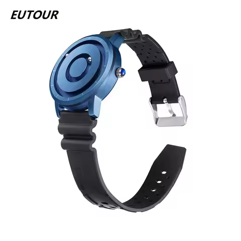 EUTOUR Colorful Watch Man Magnetic Ball Show Quartz Wristwatches Silicone Canvas Steel Strap Fashion