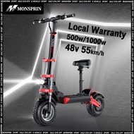 [offroad flagship] MONSPRIN SUV performance Electric Scooters Q7/Q18/Q22 Off-road Escooter scooter electric Lithium Battery Motor 500W/1000W Top Speed 55KM/H 12 inch tubeless Removeable Seat Electric Kick Scooter basikal elektrik motor skuter elektrik