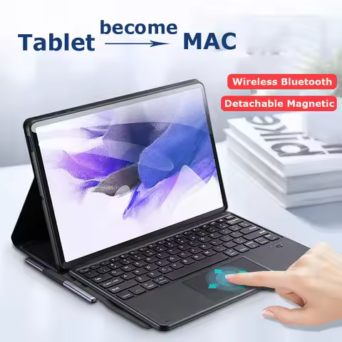For Huawei Honor Pad X7 8.7 Inch JMS-W09 2025 JMS-L09 Flip Case with Keyboard Bluetooth Keyboard+Tab