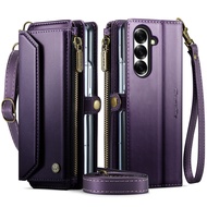 Sesuai untuk Kes Telefon Z Fold7 Baharu Z FOLD6 Slot Kad Sarung Telefon Dompet Zip Berbilang Fungsi