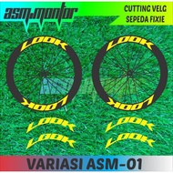 FIXIE BIKE WHEEL LOOK CUTTING STICKER rim fixie
