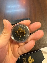 2025 加拿大 優雅楓葉 .9999鍍銠鍍金銀幣 1盎司