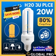 SUPER SELL H20 20W E27 Energy Saving PLCE 3U Bulb 3000K Warm White Compact Fluorescent Lamp Light Bulb Mentol Lampu