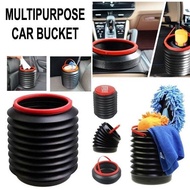 4L Multifunctional Magic Car Folding Bucket Dustbin Dust Trash Bin Tong Sampah Kereta