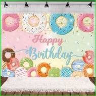 B4 Candy World Kids Birthday Party Pink Theme Donuts Party Photography Backdrop background Scene Lay