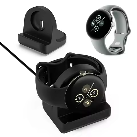 Silicone Charger Cradle Dock Stand Bracket for Google Pixel Watch 2 3 Watch Wireless Charging Base W