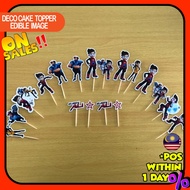 READY STOCK Happy Birthday Cake Topper Cupcake Ejen Ali Decoration Set Party Accessories Hiasan Kek 