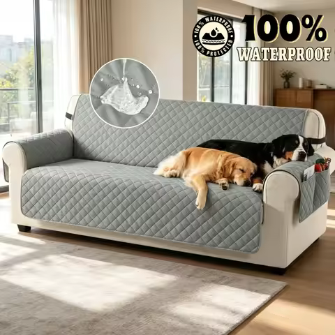 Sofa Slipcovers 100% Waterproof Sofa Covers Settee Covers with Storage Pockets Anti Slip Couch Cover
