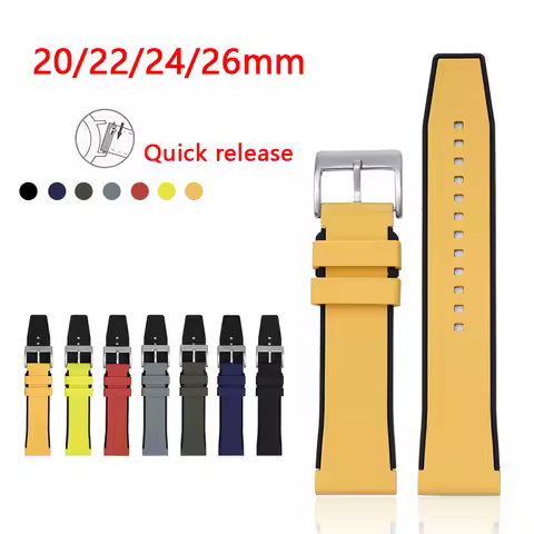 Silicone Strap 20/22/24/26mm Sport Waterproof Quick Release Men Women Replace Watch Band Belt for Se