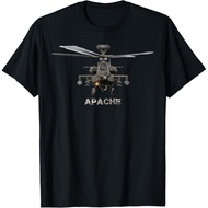 Men's cotton T-shirt AH-64 Apache Helicopter T-Shirt High quality cotton short sleeves