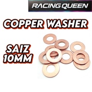 (1 BIJI) M6 COPPER WASHER COPPER WASHER 10MM WASHER COPPER M6