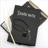 YILQQPER ชุดเซตสมุดโน้ต Death Note สร้อยคอ และปากกาขนนก ของขวัญนักเรียน death note