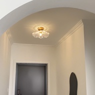 Lotus Leaf Entrance Light Light Luxury Glass Simple Aisle Corridor Light Japanese Creative Retro Foy