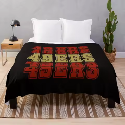49 ers - 49ers logo - 49ers gifts - gift idea 49ers Throw Blanket knitted double blanket for summer 