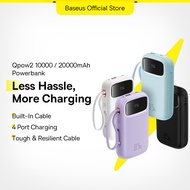 Baseus Power Bank PD Fast Charging Built In Dual-Cable Digital Display For Phone (20000mAh/22.5W/20W