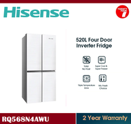 [ Delivered by Seller ] HISENSE Gross 520L 4 Door Inverter Refrigerator / Fridge / Peti Sejuk 四门冰箱 (