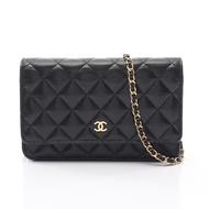 【二手】香奈兒 (Chanel) CHANEL 單肩包 Matelasse AP0250 黑色魚子醬紋小牛皮（粒面小牛皮）Matelasse 鏈條錢包 女士二手 A