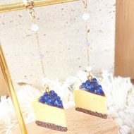 【美式】甜品| 藍莓芝士蛋糕耳環| 黏土飾物