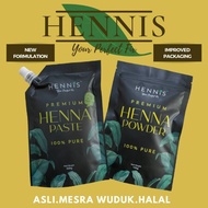 HENNIS: PREMIUM HENNA PASTE | INAI PASTE PREMIUM | 100% INAI ASLI TANPA PEWARNA (IMPROVED FORMULA)