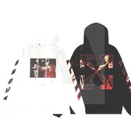 OFF-WHITE 宗教油畫箭頭印花經典連帽衛衣 男女同款