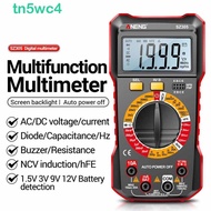 TN5WC4 Digital Multimeter, 1999 Counts Current Resistance Capacitor Testers, Multifunction Ohm Test 