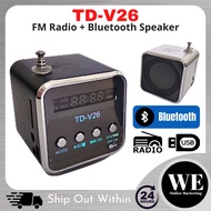 🇲🇾 Mini Wireless 2in1 FM Radio Bluetooth Speaker TD-V26 - Portable Digital Stereo USB Micro SD TF Ca