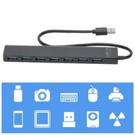 nearbeauty-my USB 3.0 Hub Black 7 in 1 High Speed Splitter Portable Network Adapter 5GB